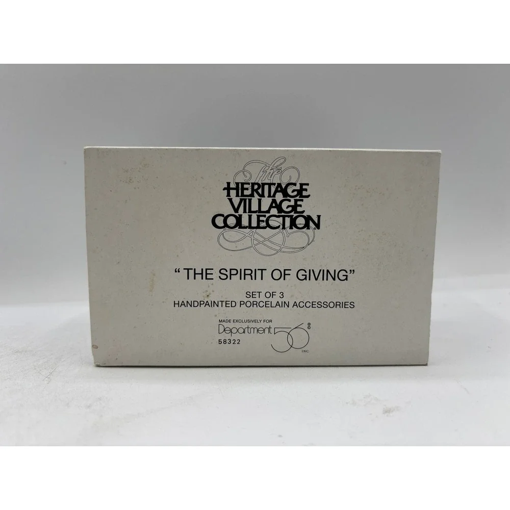 Department 56 1997 Vintage Heritage Village The Spirit Of Giving Set of 3 58322